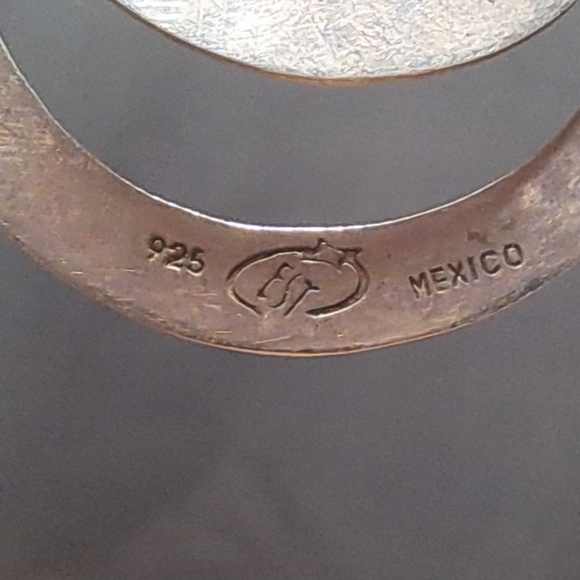 Vintage 925 Sterling Silver Double Hoop Earrings - Picture 6 of 6